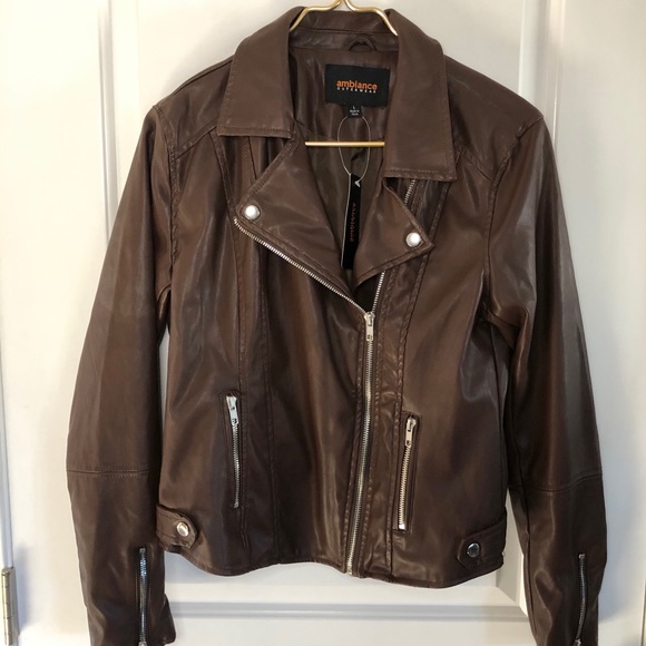 Ambiance | Jackets & Coats | Nwt Ambiance Outerwear Faux Lather Moto Jacket | Poshmark
